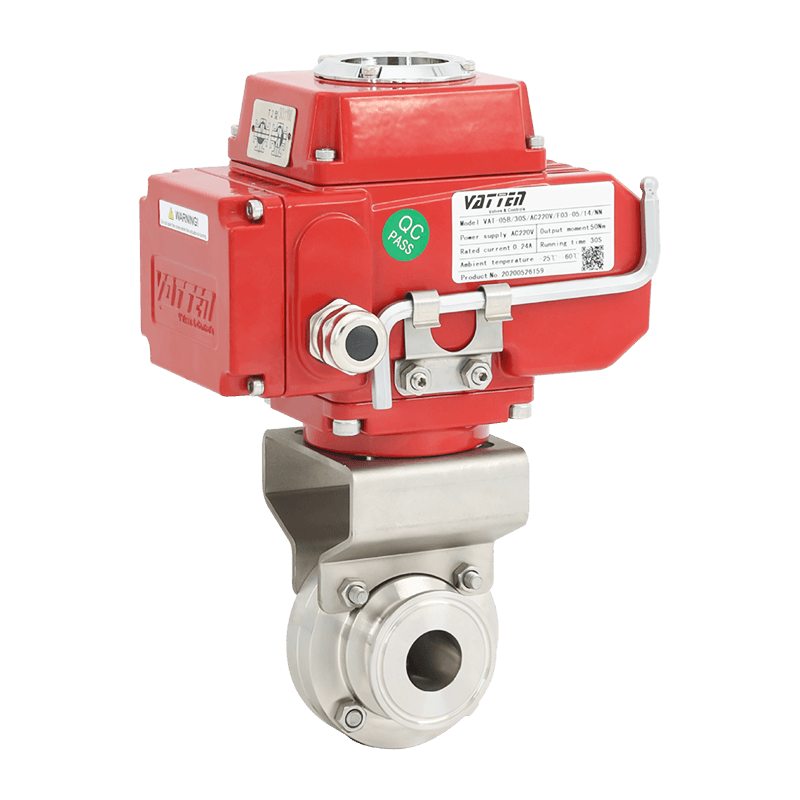 Elektrikli Sıhhi Kelepçe Kelebek Vana