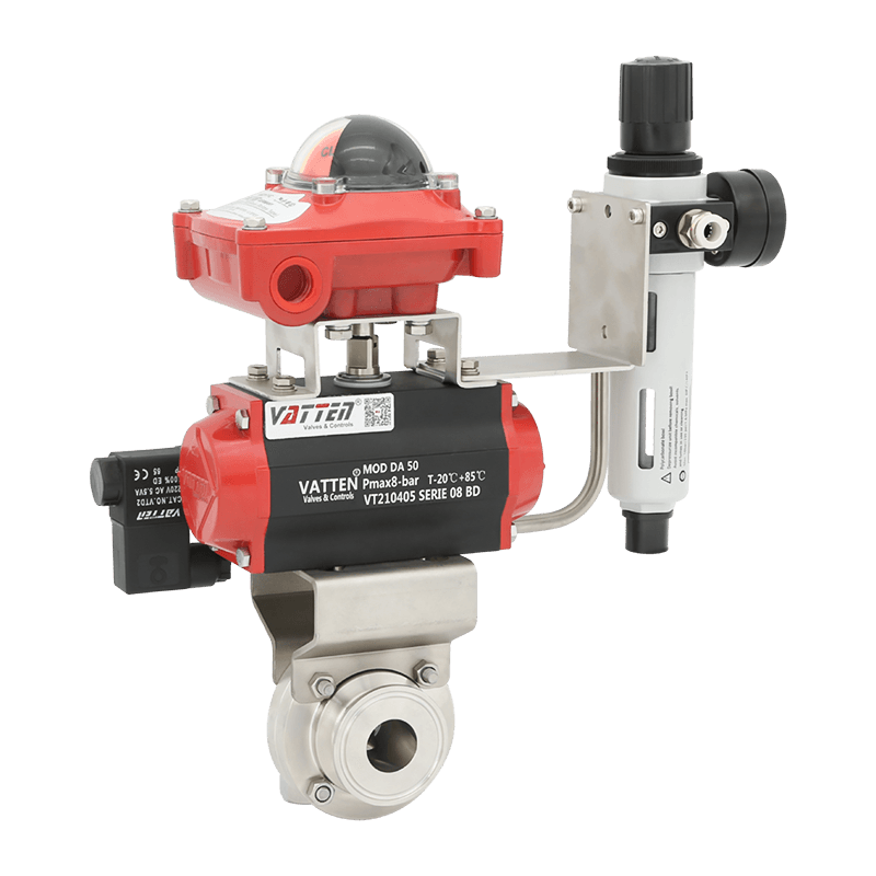 Pnömatik Kelepçe Kelebek Vana