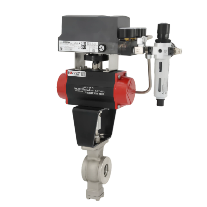 Pnömatik V-tipi Küresel Vana